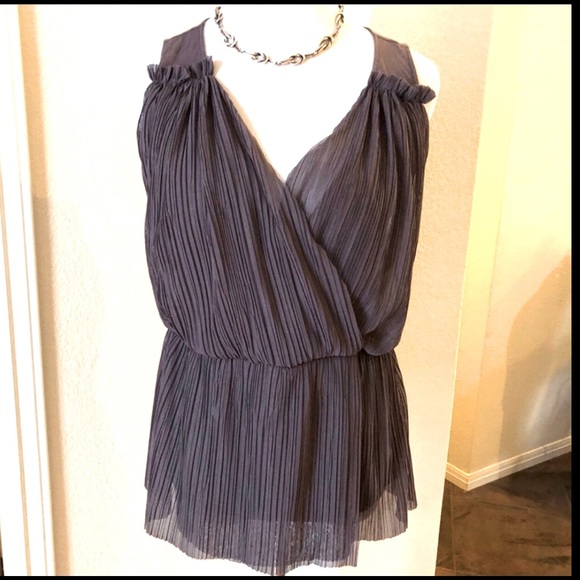 Anthropologie Peplum Top Deletta Small Purple Draped Plum Hidden Valley - Picture 10 of 10